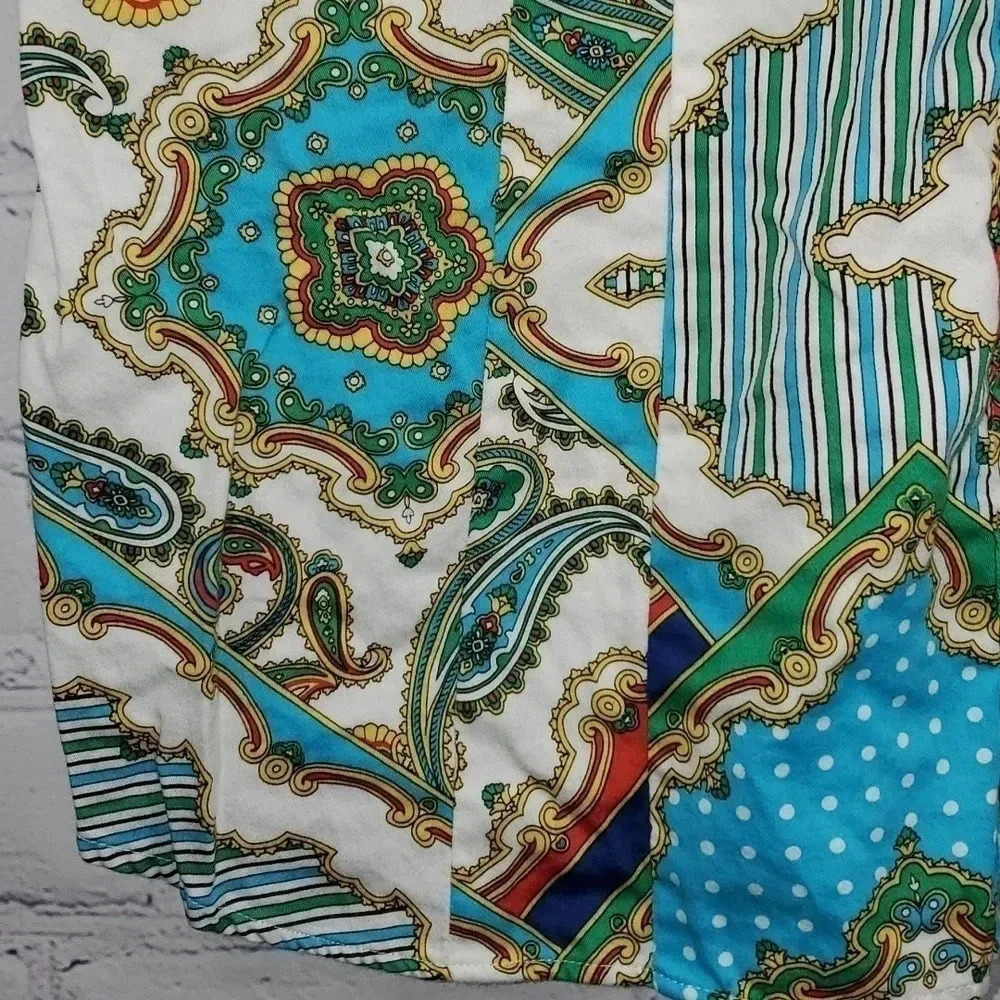 Van Heusen Multi Pattern Paisley Polka-dot Shirt Size XL - Picture 6 of 11